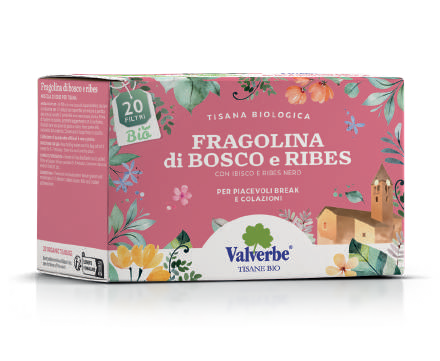 Tisana Fragolina di Bosco e Ribes bio Valverbe-30g-20 Filtri