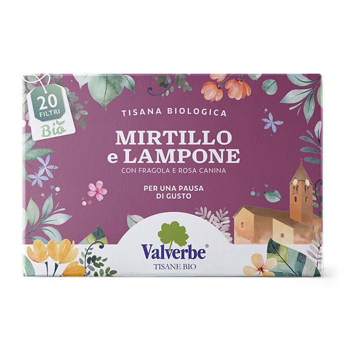 Tisana Mirtillo e Lampone Bio Valverbe 30g - 20 Filtri