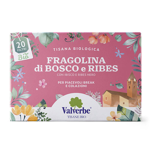 Tisana Fragolina di Bosco e Ribes Bio Valverbe 30g - 20 Filtri